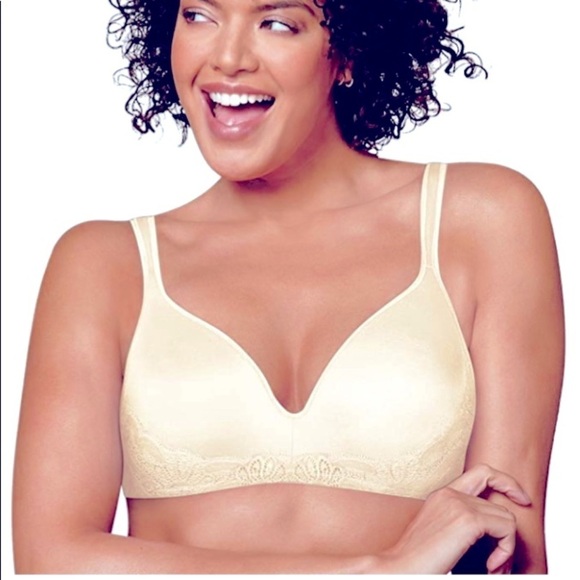 Playtex Bra Love My Curves Side Smoothing Wirefree Tru Support 44DDD Ivory Pearl - Picture 9 of 12